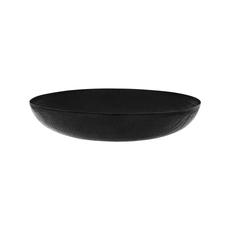 Chef Inox Round Serving/Seafood Bowl Hammered 400Mm Black