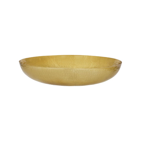 Chef Inox Round Serving/Seafood Bowl Hammered 400Mm Brass