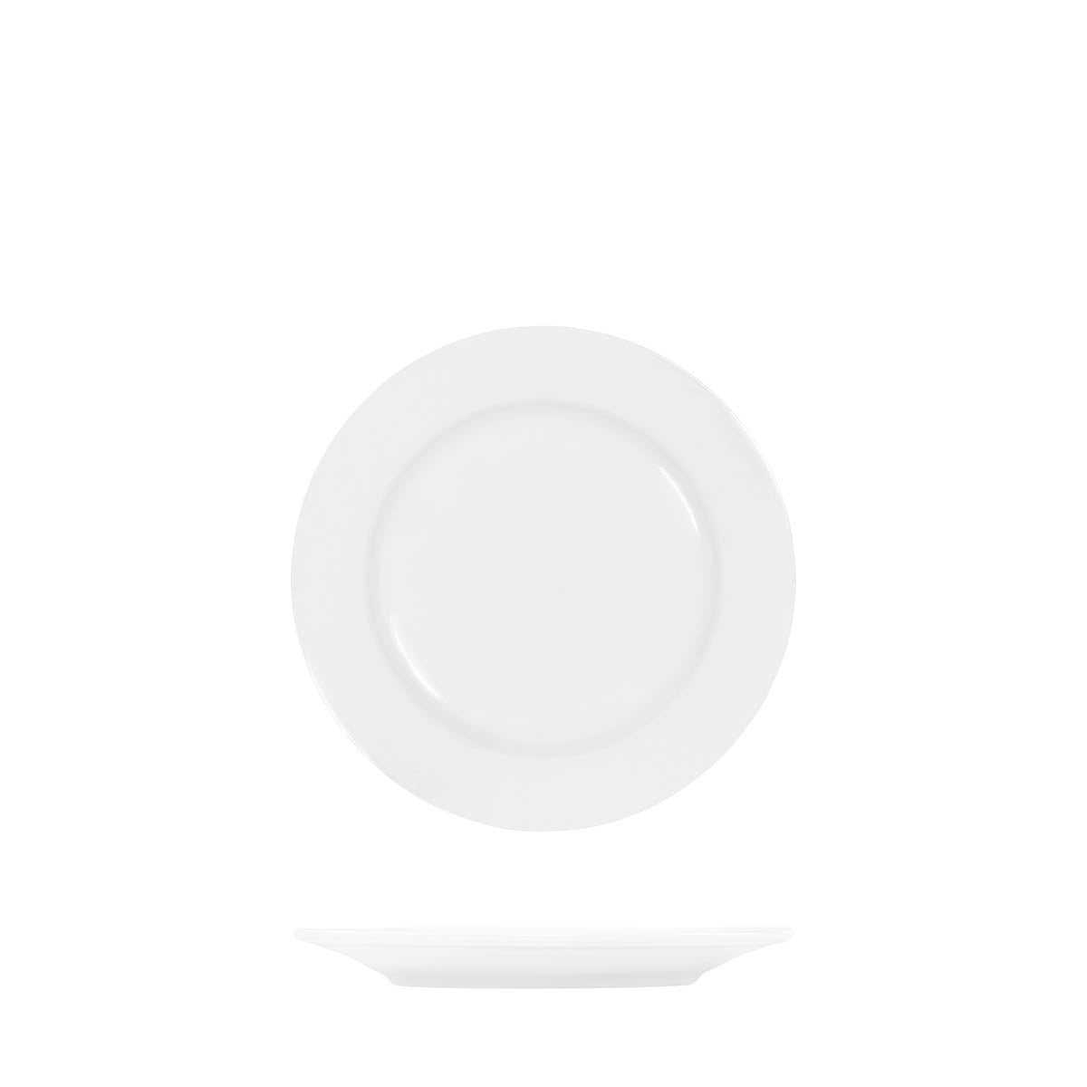 Tablekraft Core White Round Plate Rim Shape (Sold in sets of 6)