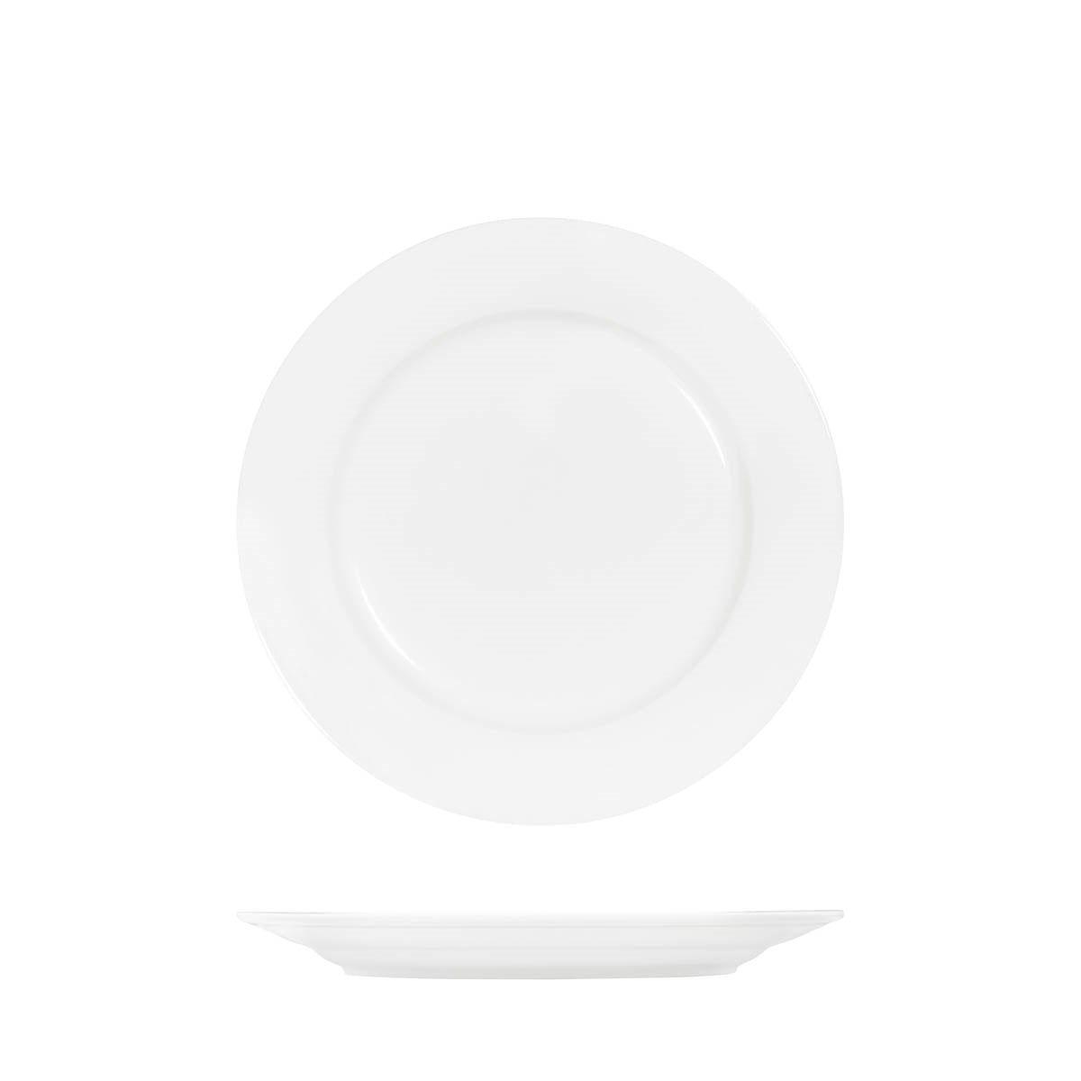 Tablekraft Core White Round Plate Rim Shape - 250Mm