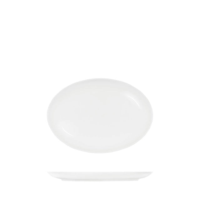 Tablekraft Core White Platter-Oval Coupe Shape -255X180X23Mm