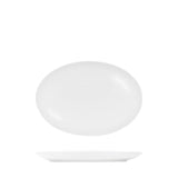 Tablekraft Core White Platter-Oval Coupe Shape -300X215X30Mm