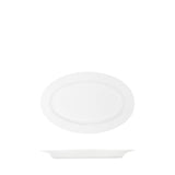 Tablekraft Core White Platter-Oval Rim Shape -200x140x20mm (Sold in sets of 6)