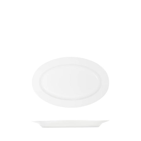 Tablekraft Core White Platter-Oval Rim Shape -230X155X23Mm