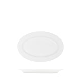 Tablekraft Core White Platter-Oval Rim Shape -200x140x20mm (Sold in sets of 6)