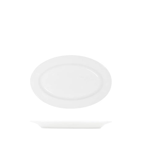 Tablekraft Core White Platter-Oval Rim Shape -260X170X24Mm