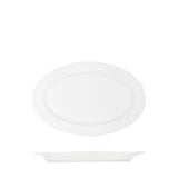 Tablekraft Core White Platter-Oval Rim Shape -200x140x20mm (Sold in sets of 6)