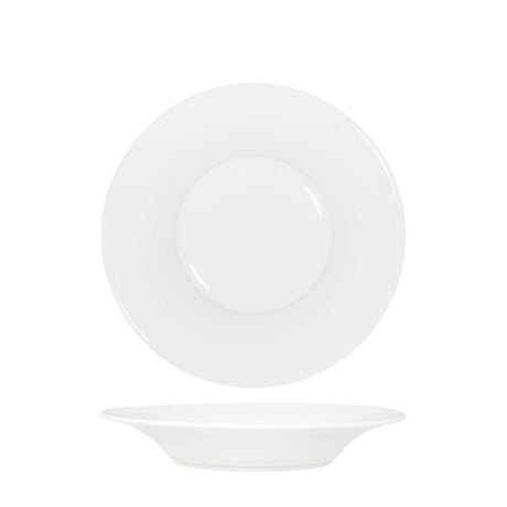 Tablekraft Core White Pasta Plate Angled Flare Rim 260X43Mm