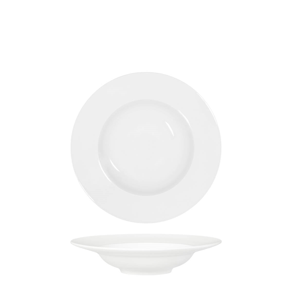 Tablekraft Core White Pasta Plate Wide Rim (Sold in sets of 4)