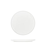 Tablekraft Core White Round Plate Walled Lip (Sold in sets of 6)