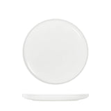 Tablekraft Core White Round Plate Walled Lip (Sold in sets of 6)