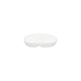 Tablekraft Core White Divided Sauce Dish Oval 110x70x20mm (Sold in sets of 12)