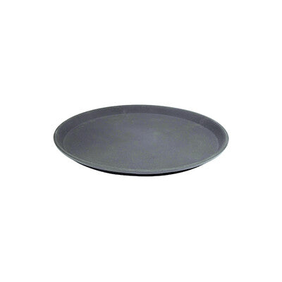 Caterrax Black Fiberglass Bar Trays - Round Non-Slip Serving Trays (11"-16")