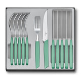 Table Set (Steak Knife), Pointed Tip Wavy 12 Piece - Mint