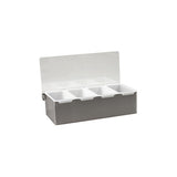 Trenton Stainless Steel Condiment Dispensers - Bar Garnish Trays (4-6 Comp)