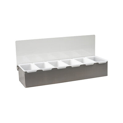 Trenton Stainless Steel Condiment Dispensers - Bar Garnish Trays (4-6 Comp)