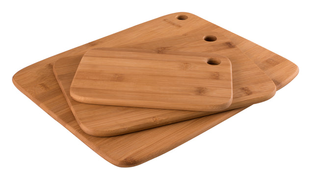 74388 - Long Grain Bamboo Boards - Set of 3, 23 x 15cm / 30 x 22cm / 38 x 30cm