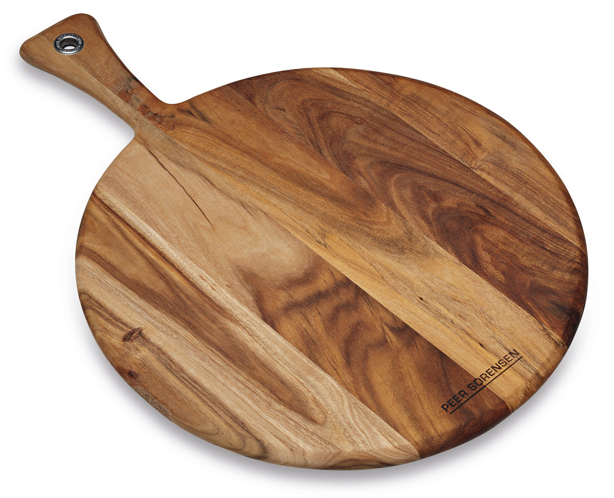 74522 - Round Paddle Serving Board, 42 x 30.5 x 1.2cm Acacia