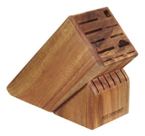 17 Slot Knife Block , 26 x 11 x 22cm Acacia