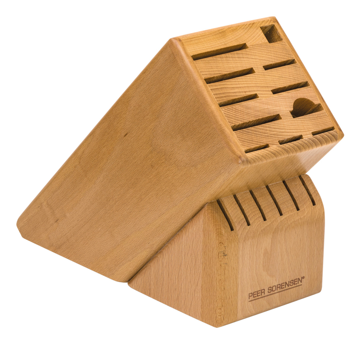 17 Slot Knife Block , 26 x 11 x 22cm Beechwood
