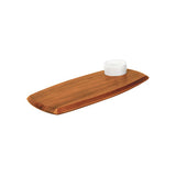 Athena Acacia Wood Food Serving Board with Sauce Dish Slot