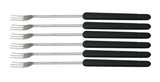 Cheese Fondue Forks Set of 6 - Black