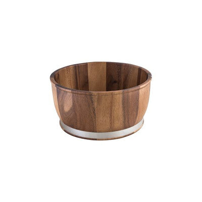 Moda Acacia Wood Round Food Serving Salad Bowl