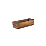 Moda Acacia Wood Table Caddy & Display Buffet Crate