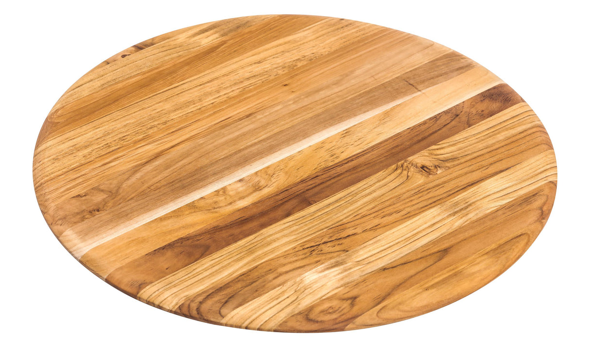 Elegant Round Serving & Cutting Board, 46 Ø x 1.5 Teak