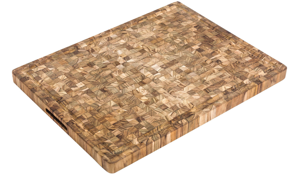 Butcher Block Carving &Cutting Board, 61 x 45 x 3.8 Teak