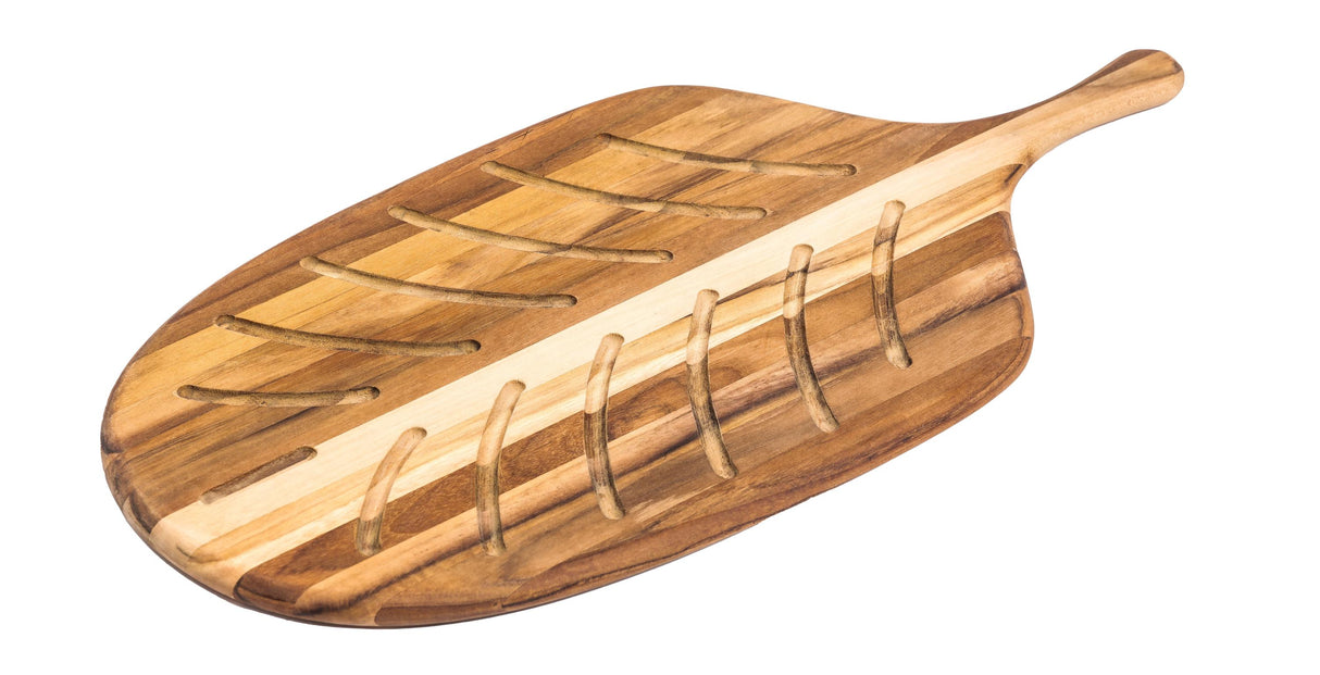 Canoe Paddle Bread Board, 48 x 23 x 1.3 Teak