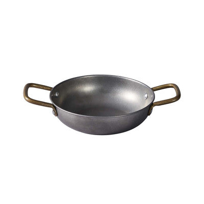 Vintage Stainless Steel Round Serving Dish Set - 2 Sizes