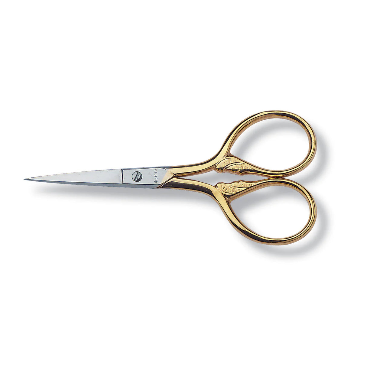 Stork Embroidery Scissors, 9cm - Gold Plated