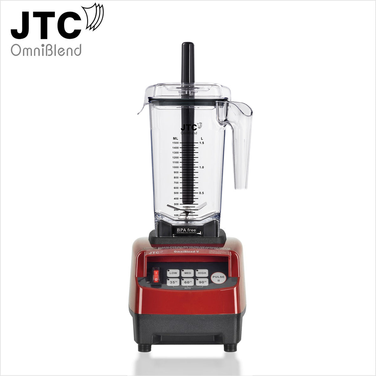JTC OmniBlend TM 800D 1.5 Litre D Jug with Tamper rod 7 Year Warranty Heavy Duty Blender 3 HP 38,000 RPM