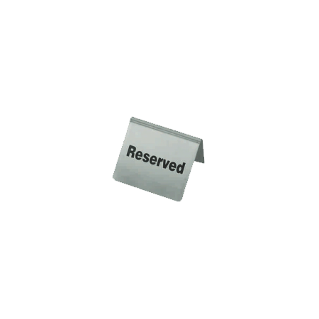 Chef Inox Table Sign "Reserved" Stainless Steel Pack Of 10
