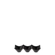 828717 - COU COU Melamine Matte Black Divided Dish 3 Comp (Set of 6)
