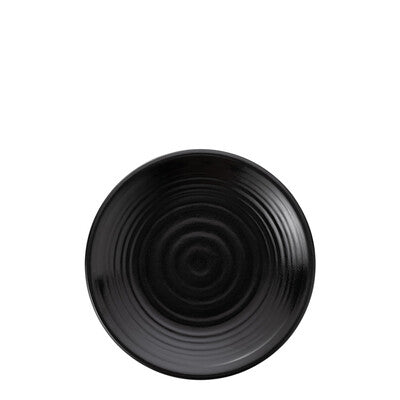 828751 - Matte Black Round Coupe Plate - COU COU Melamine (Set of 6)