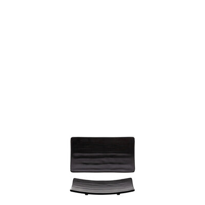 828765 - Matte Black Curved Platter - COU COU Melamine (Set of 10)