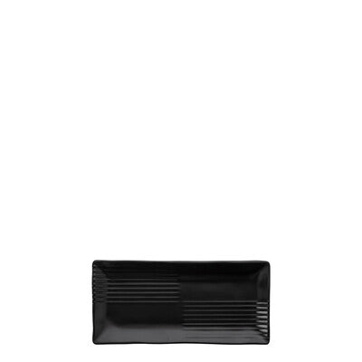 828766 - Matte Black Rect Platter - COU COU Melamine (Set of 6)