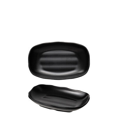 828774 - Matte Black Oblong Plate - COU COU Melamine (Set of 6)