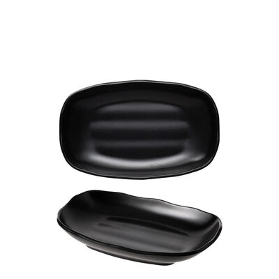 828774 - Matte Black Oblong Plate - COU COU Melamine (Set of 6)
