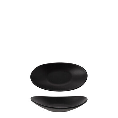 828781 - Matte Black Oval Plate- COU COU Melamine (Set of 6)