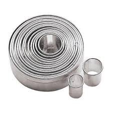 Stainless Steel Plain Round Cutter Set (14 Pieces)