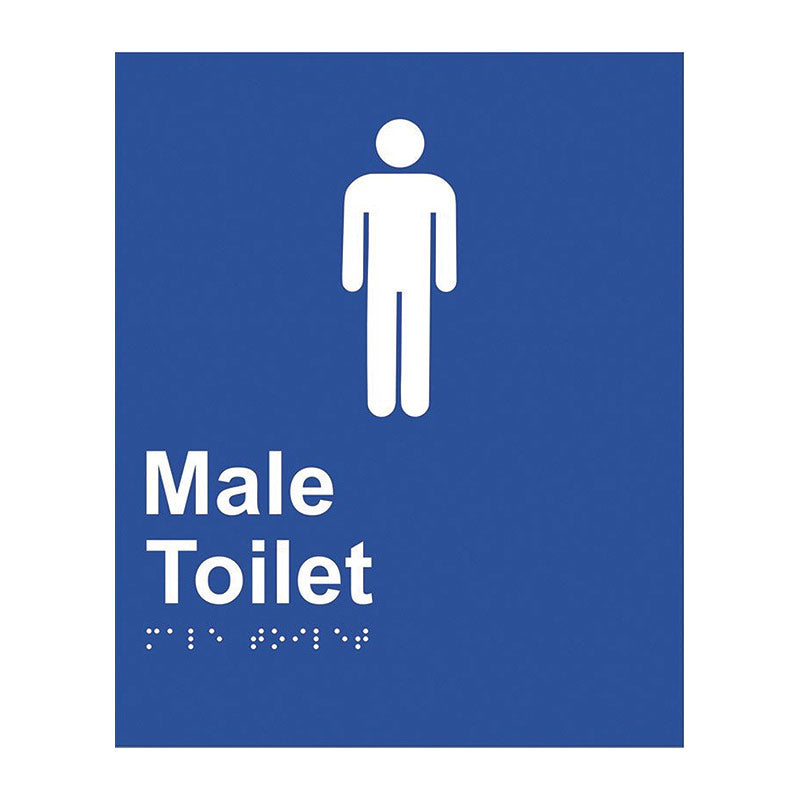 WA-DS-MT - 3monkeez WA-DS-MT Braille Sign Male Toilet (Blue)