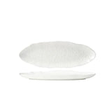 Tablekraft Fusion Lotus Oval Plate White (Sold as set of 4)