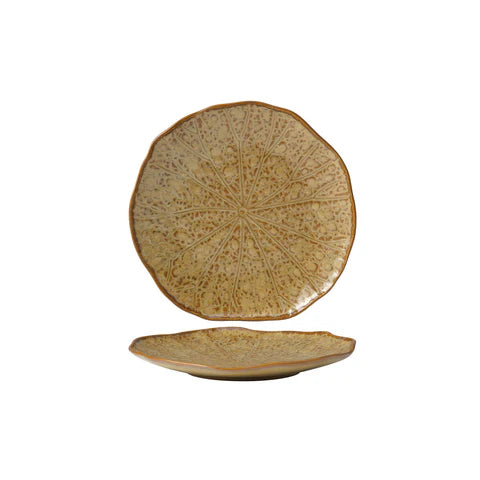 TABLEKRAFT FUSION LOTUS COUPE PLATE 255x35mm CINNAMON (Sold in sets of 4)