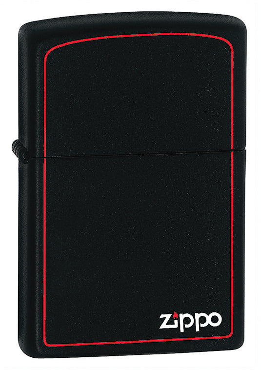 Zippo Black Matte with Zippo® Print and Border - 90218zb