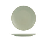 9029570 - Round Coupe Ribbed Plate -PEARL PISTACHIO (Sold in sets of 6