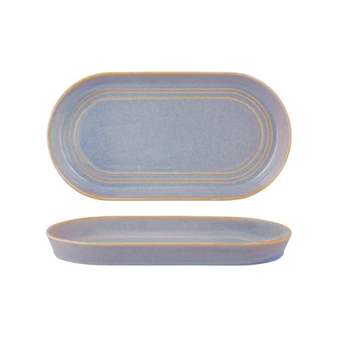 Tablekraft Urban Loft Oval Platter 305x165x30mm Azure Blue (Sold in sets of 3)
