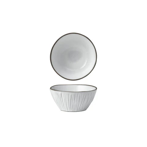 Tablekraft Linea Organics Conical Bowl 130x63mm 400ml White (Sold in sets of 5)
